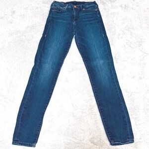 True Religion Y2K Halle High Rise Super Skinny Jeans Dark Wash Size 25